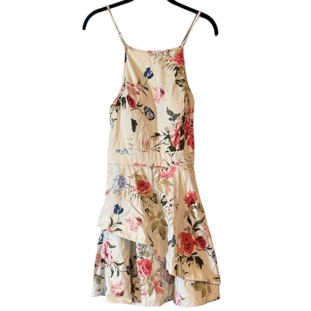 Speechless Cream and Pink Floral Mini Dress